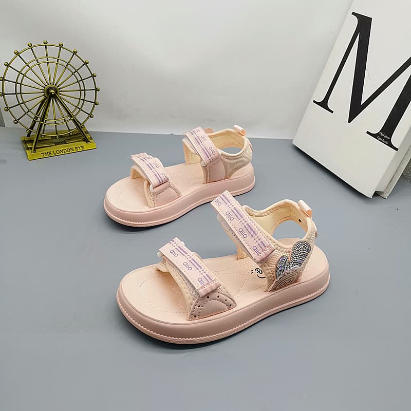 Girls' Sandals 2026 Summer New Latex Sole Children's Shoes Girls' Beach Sandals
