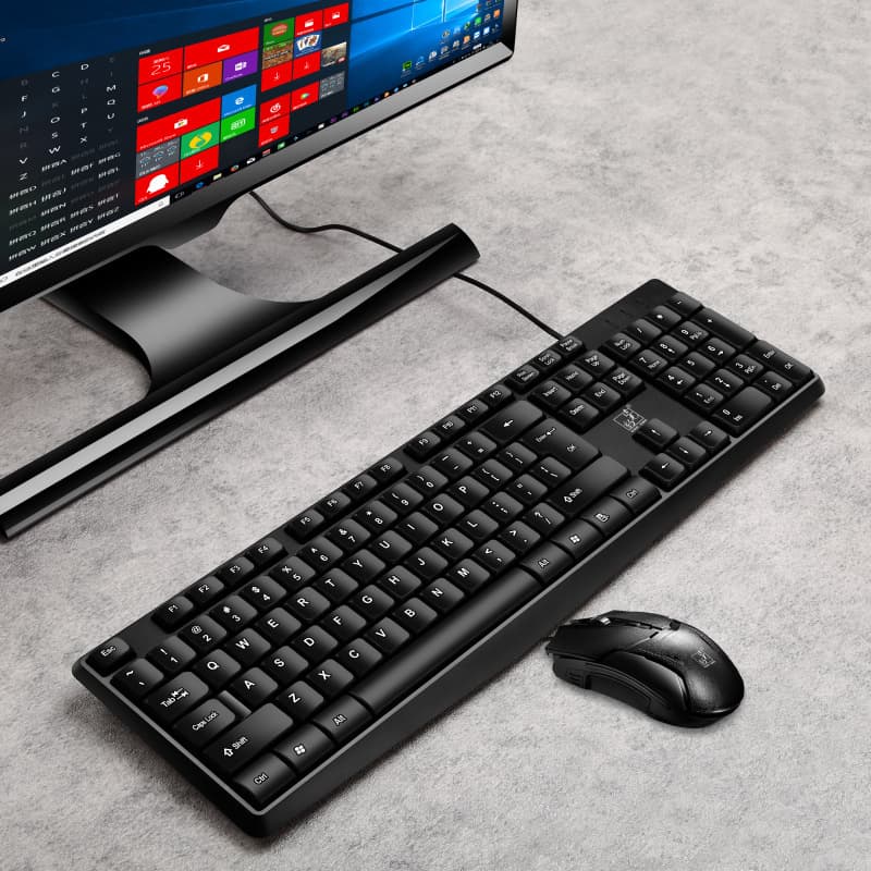 Q9B Wired USB Keyboard Mouse Combo Set for Laptop Desktop Business Office Keyboard Mouse Combo for AliExpress eBay