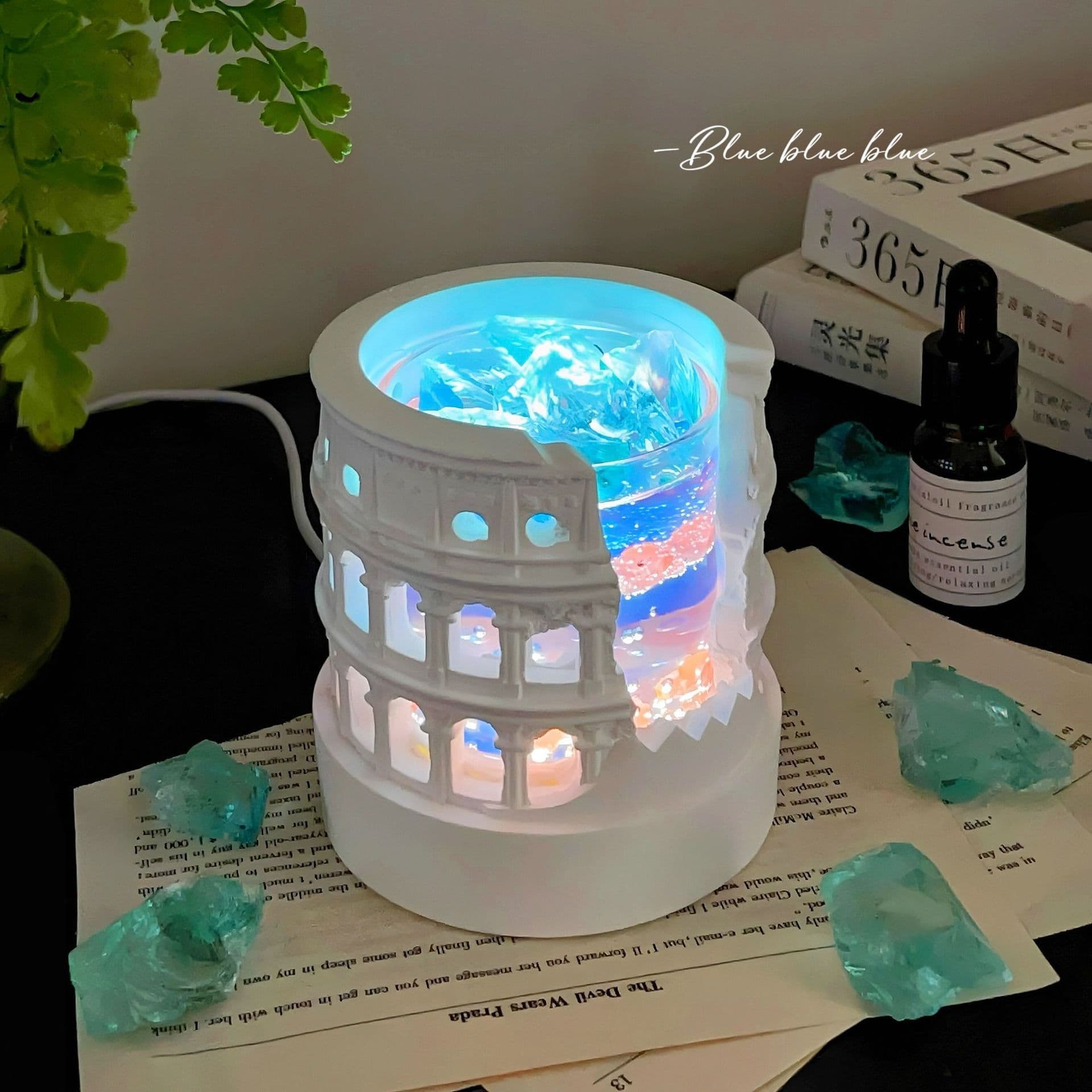 Roman Goldfish Flameless Diffuser Stone Aromatherapy Crystal Indoor Fragrance Night Light Ornament Best Friend Birthday Gift for Men and Women