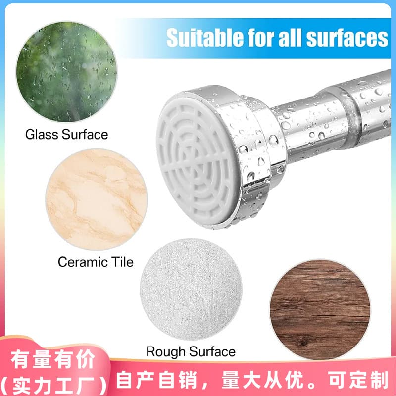 Stainless steel no-drill telescopic rods, under-sink support frames, bedroom wardrobe support rods, laundry drying rods, bathroom shower curtain rods
