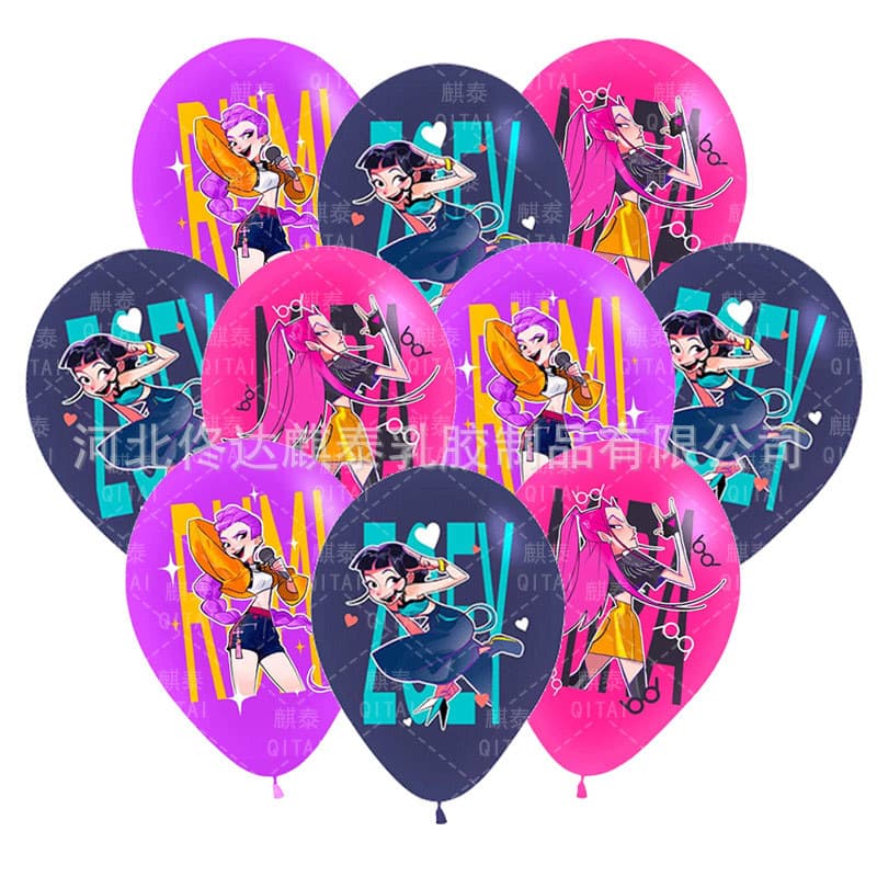 Cross-border New Product Demon Hunters Girl Group Shaped Aluminum Foil Balloon K-pop Demon Hunters Birthday Party Decoration