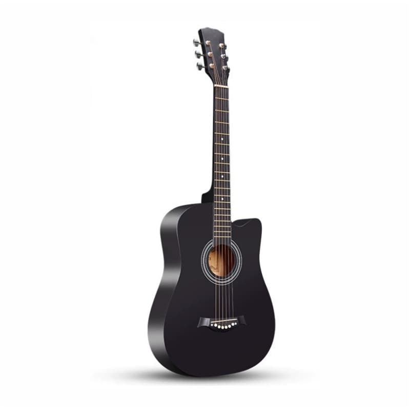 38-Inch Acoustic Folk Wooden Guitar for Beginners, 41-Inch Practice Guitar, Popular Cross-Border Musical Instrument, Natural Wood Color