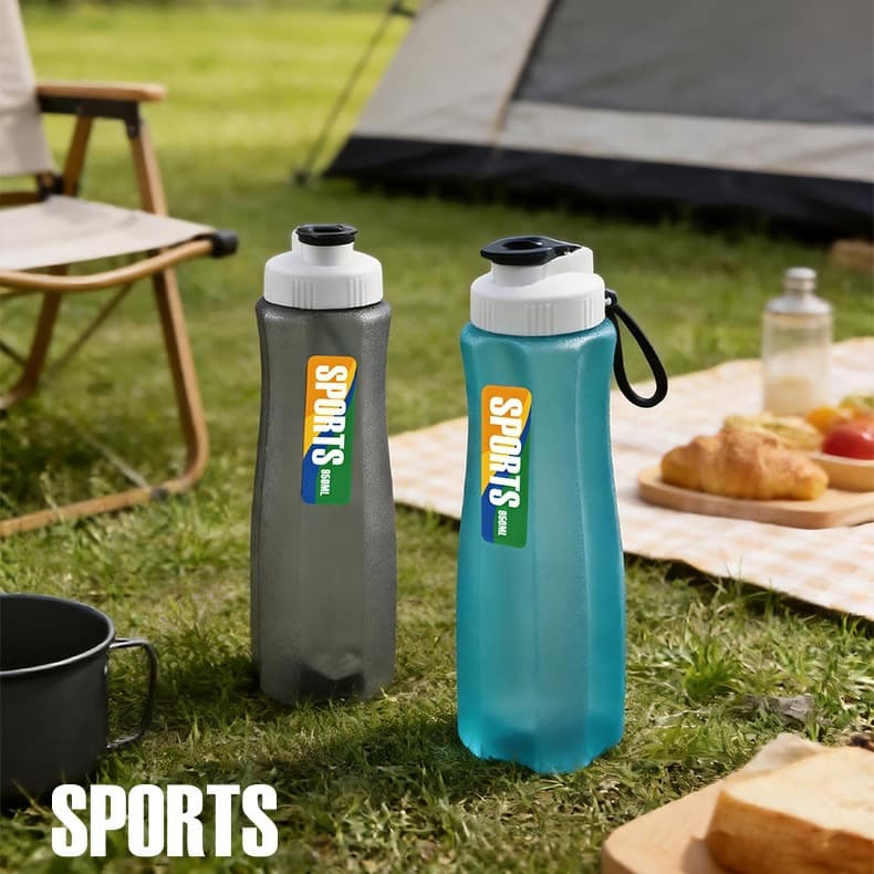 Polygon Sports Water Bottle, Portable Large Capacity Plastic Cup for Students, Fitness, Cycling, Sealed Water Bottle, Cold Brew Water Bottle