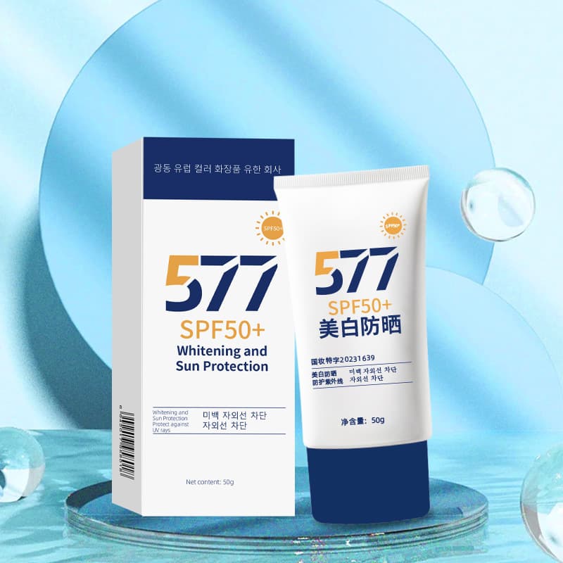 TK Cross-border Trade 577 Sunscreen SPF50 Sunscreen Lotion Waterproof Long-lasting High Protection Whitening Sunscreen In Stock