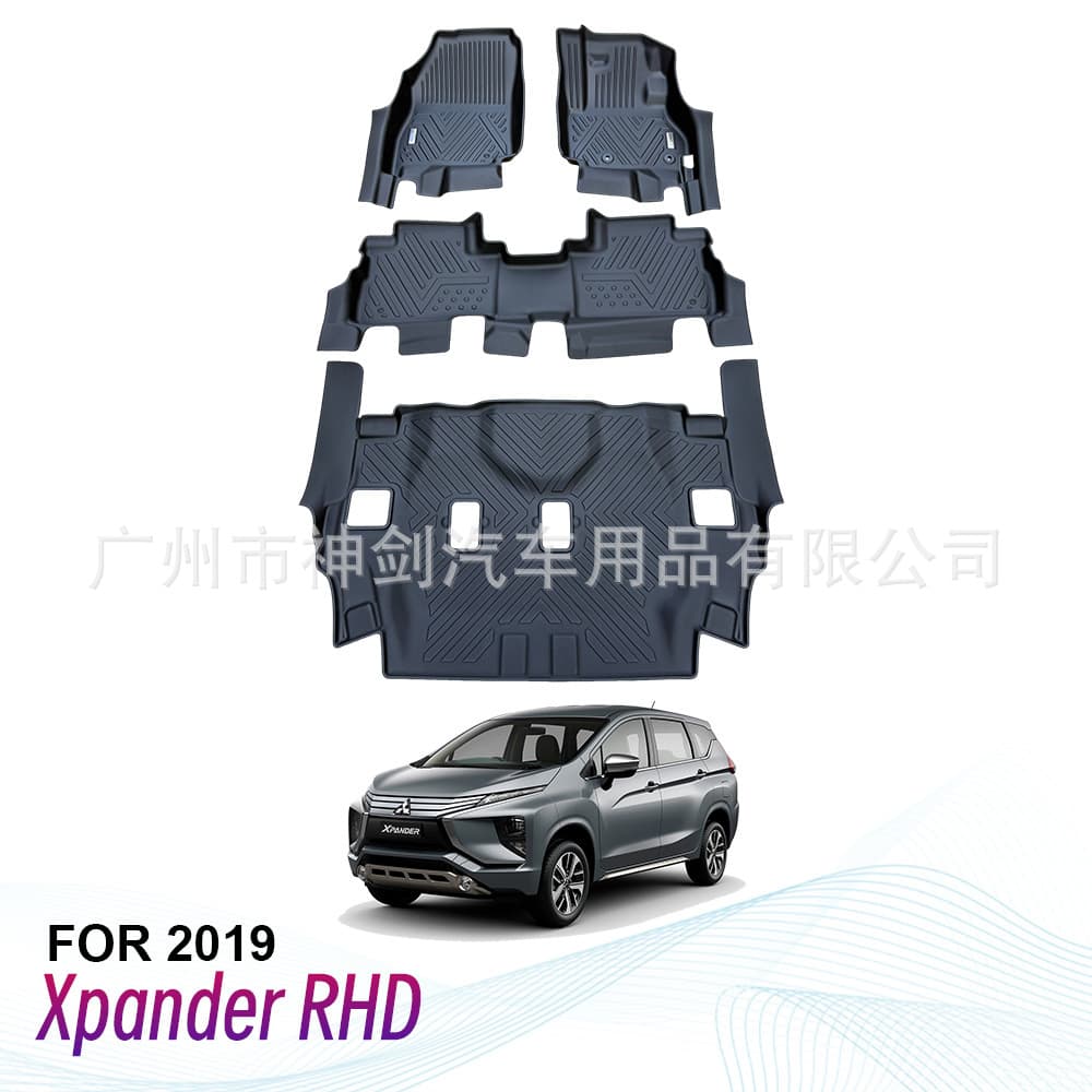 All Weather Car Floor Mats Right Drive Foot Pads for Mitsubishi Mitsubishi Xpander 2019