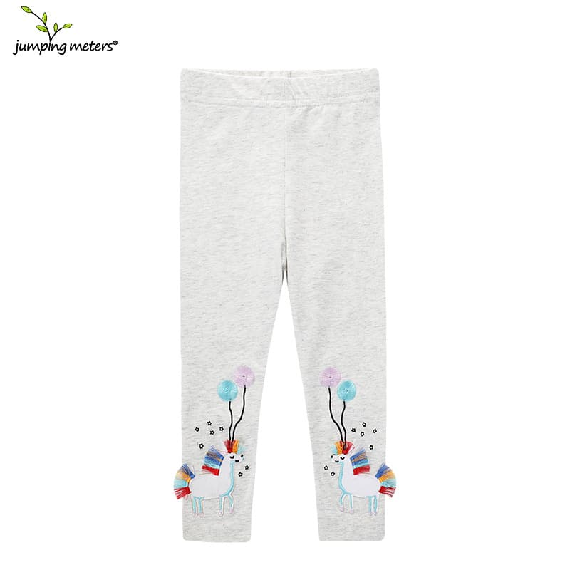 Spring Autumn European American Girls Bottoming Pants Cotton Long Pants Middle Waist for 3-8 Years Old Girls Jumping Meters