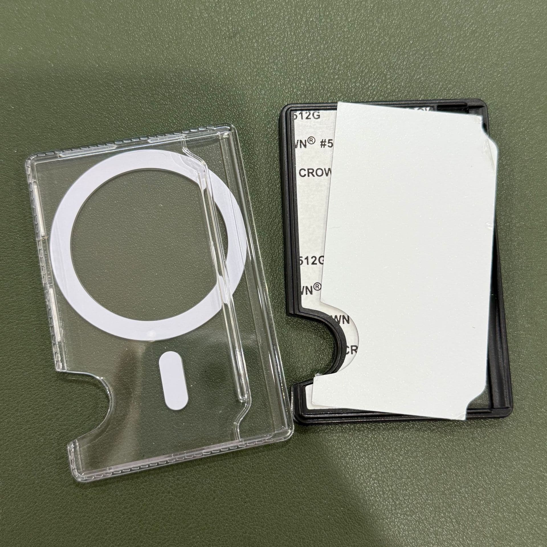 Side Push Magnetic Card Holder Transparent Glossy Back Sticker Bus Card Case Phone Case Sticker Card Sleeve Storage Heat Transfer Sublimation