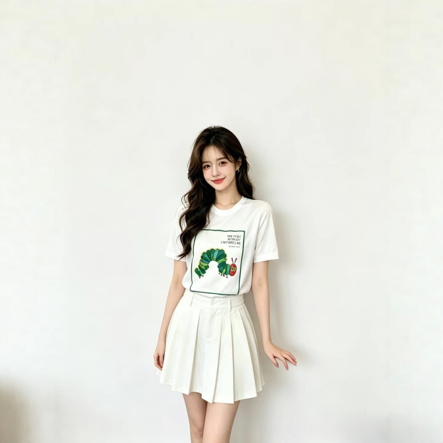 Cd Brand High-End Version 26 Summer Style Loose Short-Sleeve T-Shirt for Women, Korean Style Round Neck with Embroidery and Cartoon Print, Versatile Top