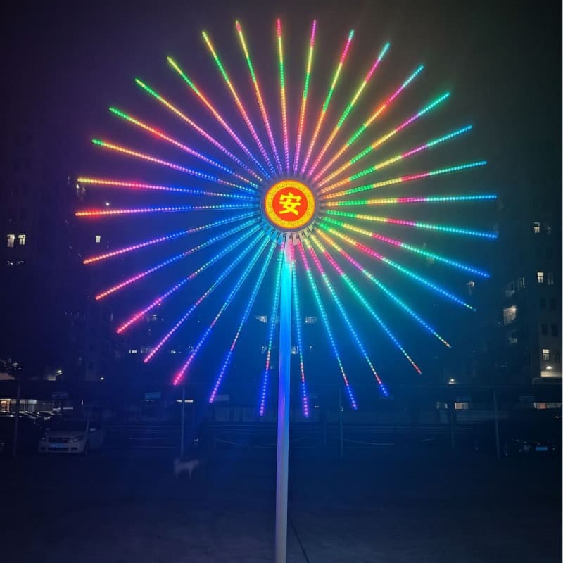 Holiday lighting fireworks lights landscape tree outdoor waterproof windmill lights glowing tree new style fireworks lights decorative lanterns