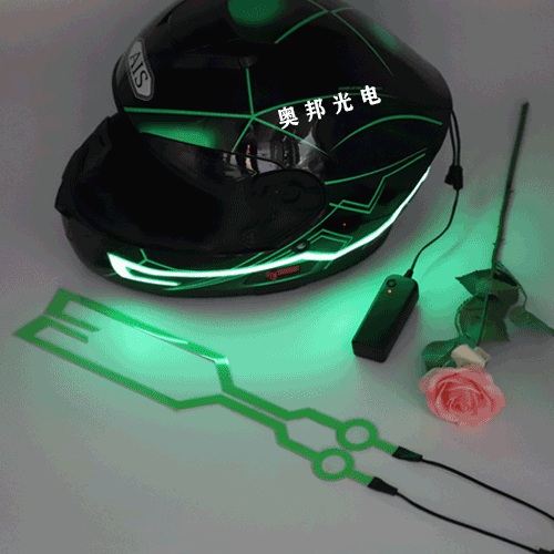 Motorcycle Glowing Helmet Strip for Cool Rider Helmet Decoration and Riding Warning, Waterproof EL Light Strip