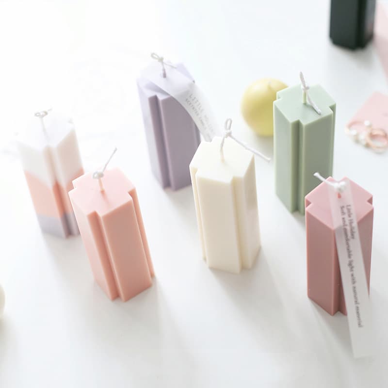 Xiongwei Plastic Cross Square Cylinder DIY Handmade Candle Mold INS Style Candle Korean Candle Mold