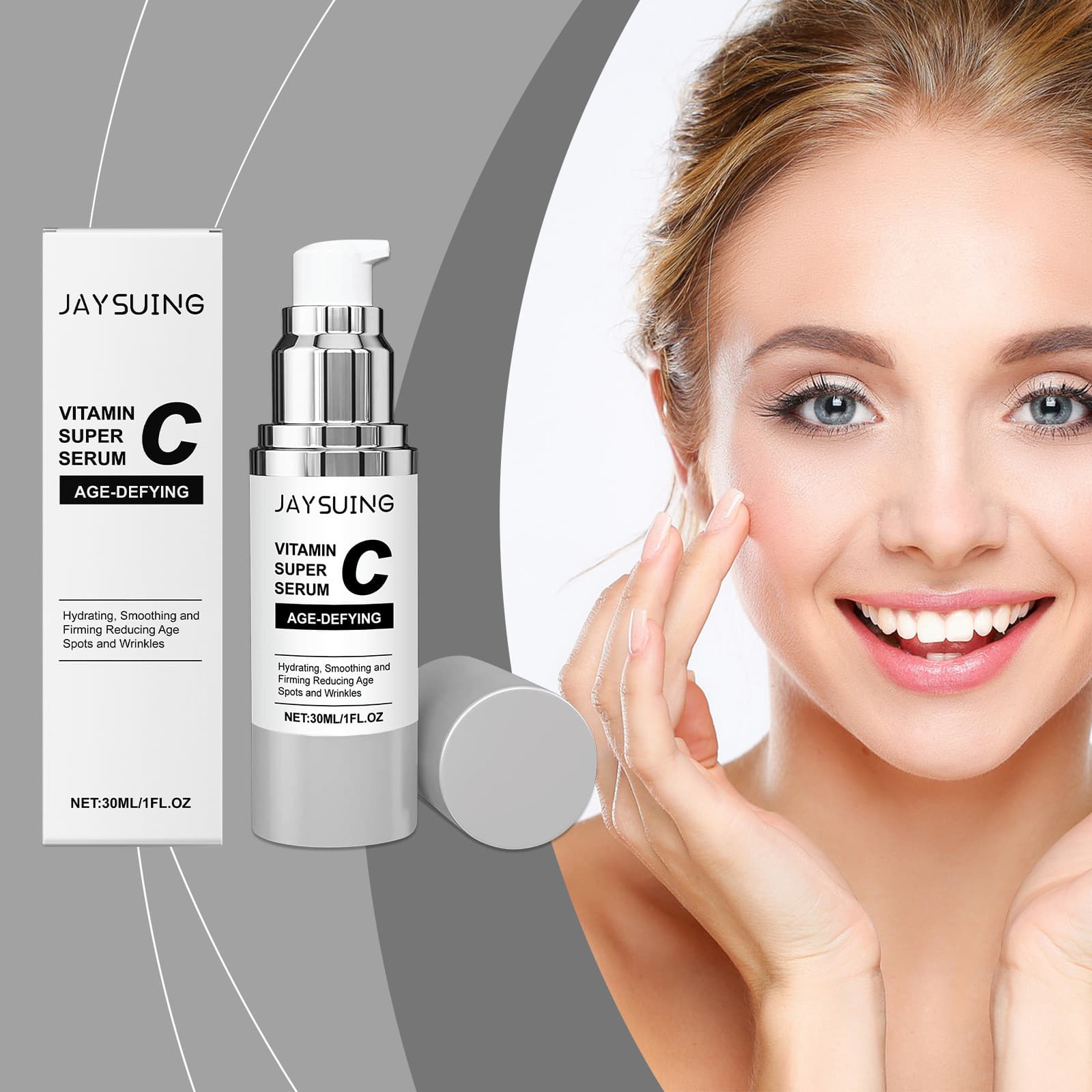 JAYSUING Vitamin C Facial Essence Mild, water-locking facial, delicate, hydrating, caring and softening essence