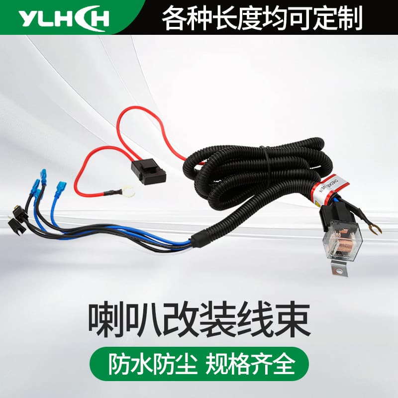 12V/24V Car Snail Horn Modification Wiring Harness Relay Harness Horn Wire Set Factory Wholesale