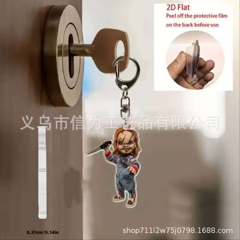 Professional Wholesale Cartoon Soccer Star Acrylic Keychain Small Gift Keyring