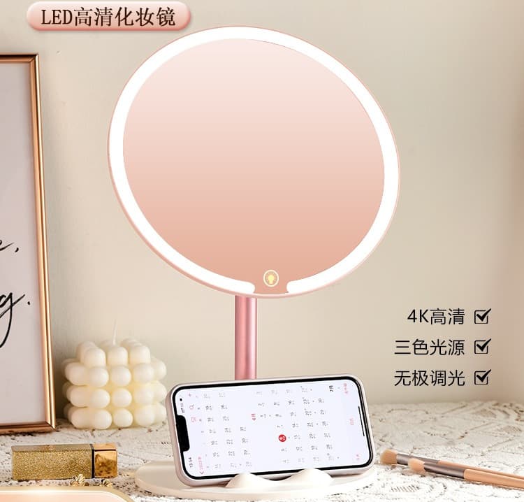2025 New LED Mirror, Makeup Mirror for Desktop with Light, Student Home Use Fill Light Mirror, Dressing Glow Advanced