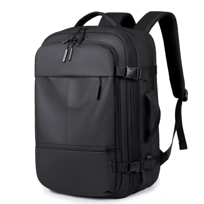 Cross-border large capacity men's backpack, expandable size, fashionable women's backpack, trendy business laptop bag, high-end travel school bag