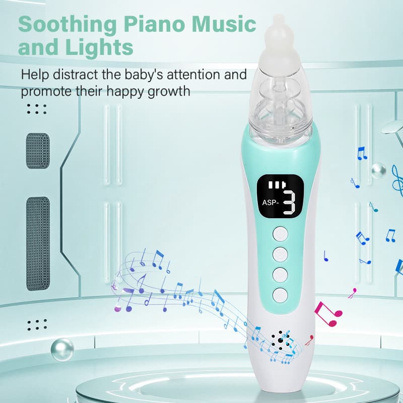 Cross-Border Electric Nasal Aspirator for Newborns and Children, Specialized Nose Unblocking with Music for Home Use
