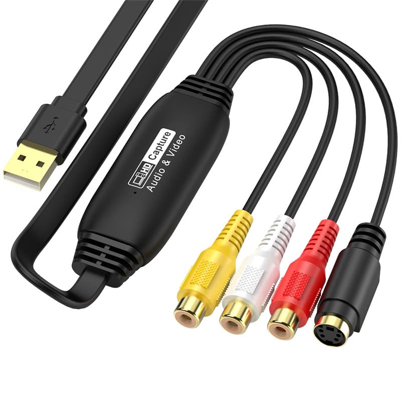 OEM Custom USB Video Capture Card Plug-and-Play AV Signal Capture Data Collector for Game Live Streaming Recording