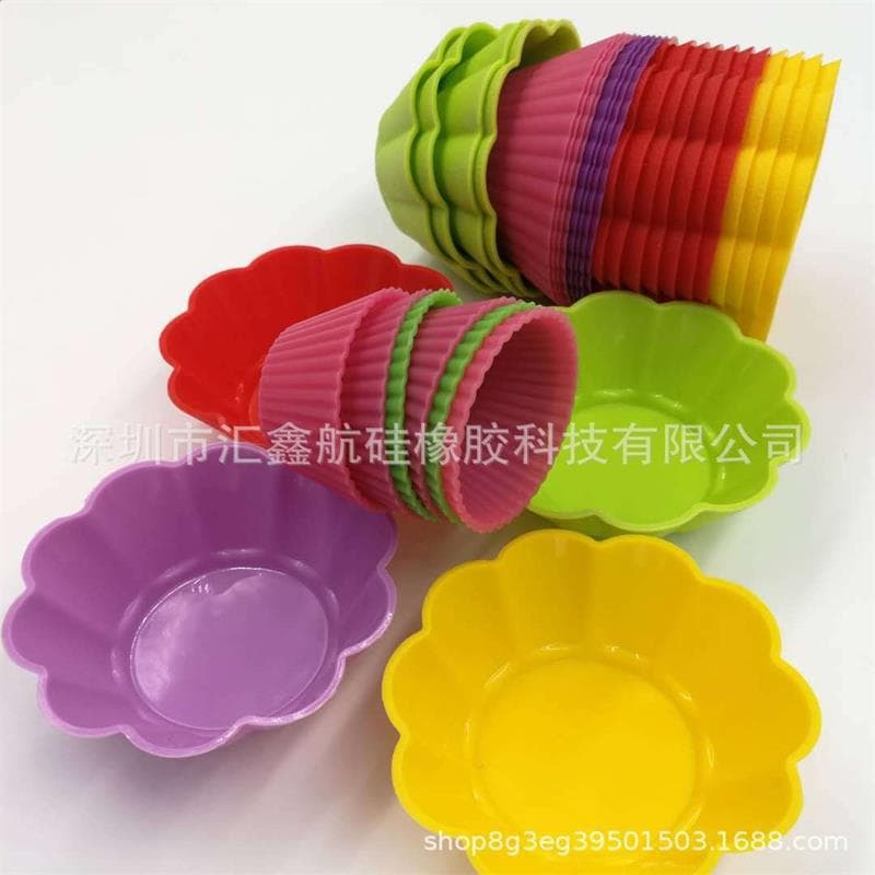 10-sided silicone baking cake mold, silicone cake mold, tart cup, muffin cup