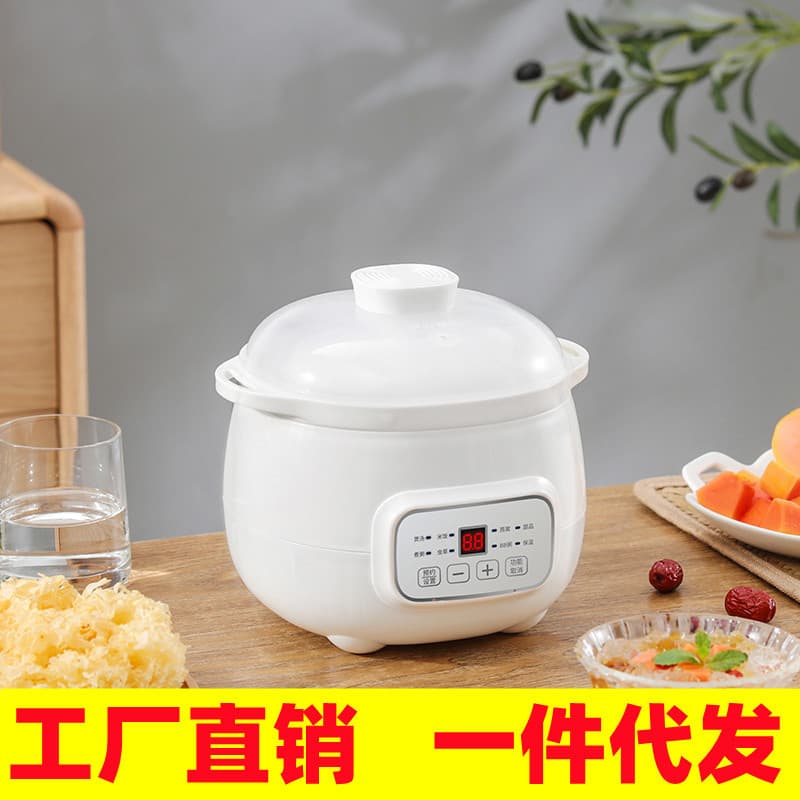 Water-Bath Electric Stew Pot, Ceramic Soup Pot, Bird's Nest & Dessert Pot, Baby Food Cooker, Rice Cooker, Health Pot
