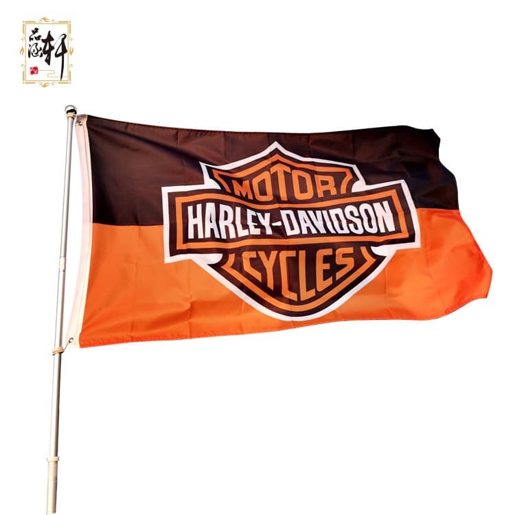 Cross-border supply Harley Davidson flag Ukraine flag Queen of England printed flagpole stainless steel flagpole