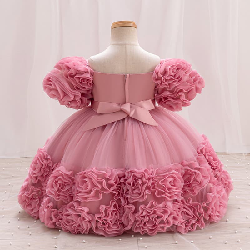 Girls Princess Dress Baby Dresses Flower Bud Sequined Host Piano Performance Costume
