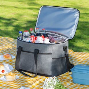Cross-Border Insulated Bag Amazon Ice Bag New Large Capacity Lunch Bag Portable Camping Bag Foldable Dual-Use Picnic Bag