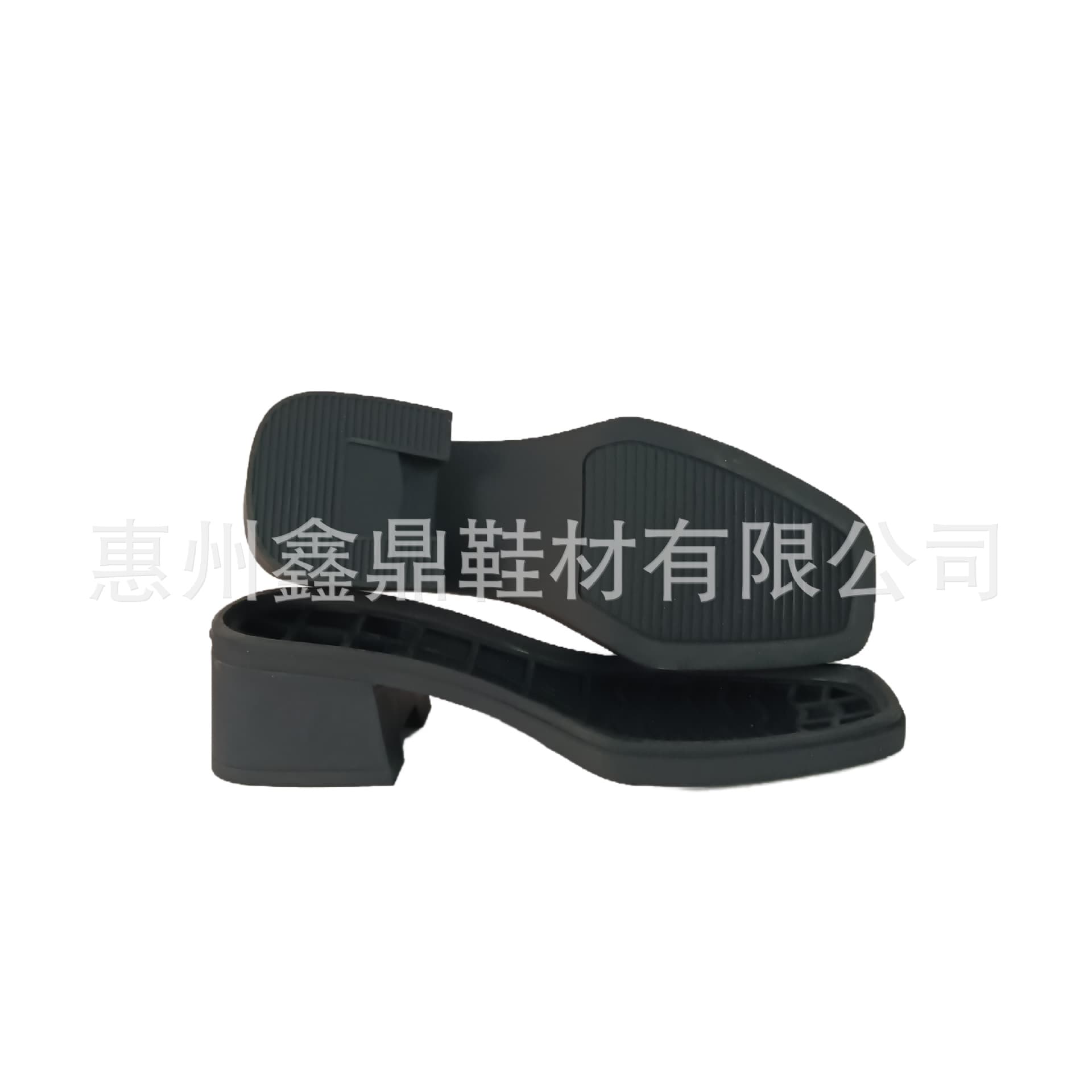Factory direct sales of new square-toe chunky heel rubber sole, non-slip and wear-resistant one-strap sandals/shoes.