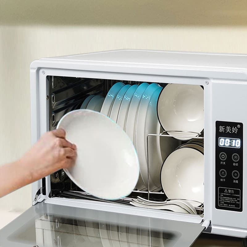 Small countertop cabinet for tableware, household tea set machine, drip-free bowl and chopstick storage, multi-functional home unit