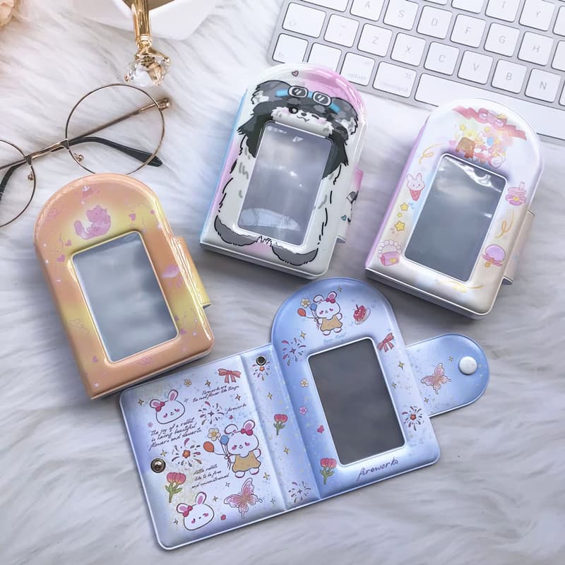 Small Card Album - Single Slot Card Album for Idol Photocards, Niche Star-Chasing Card Holder, Single Grid Photo Album