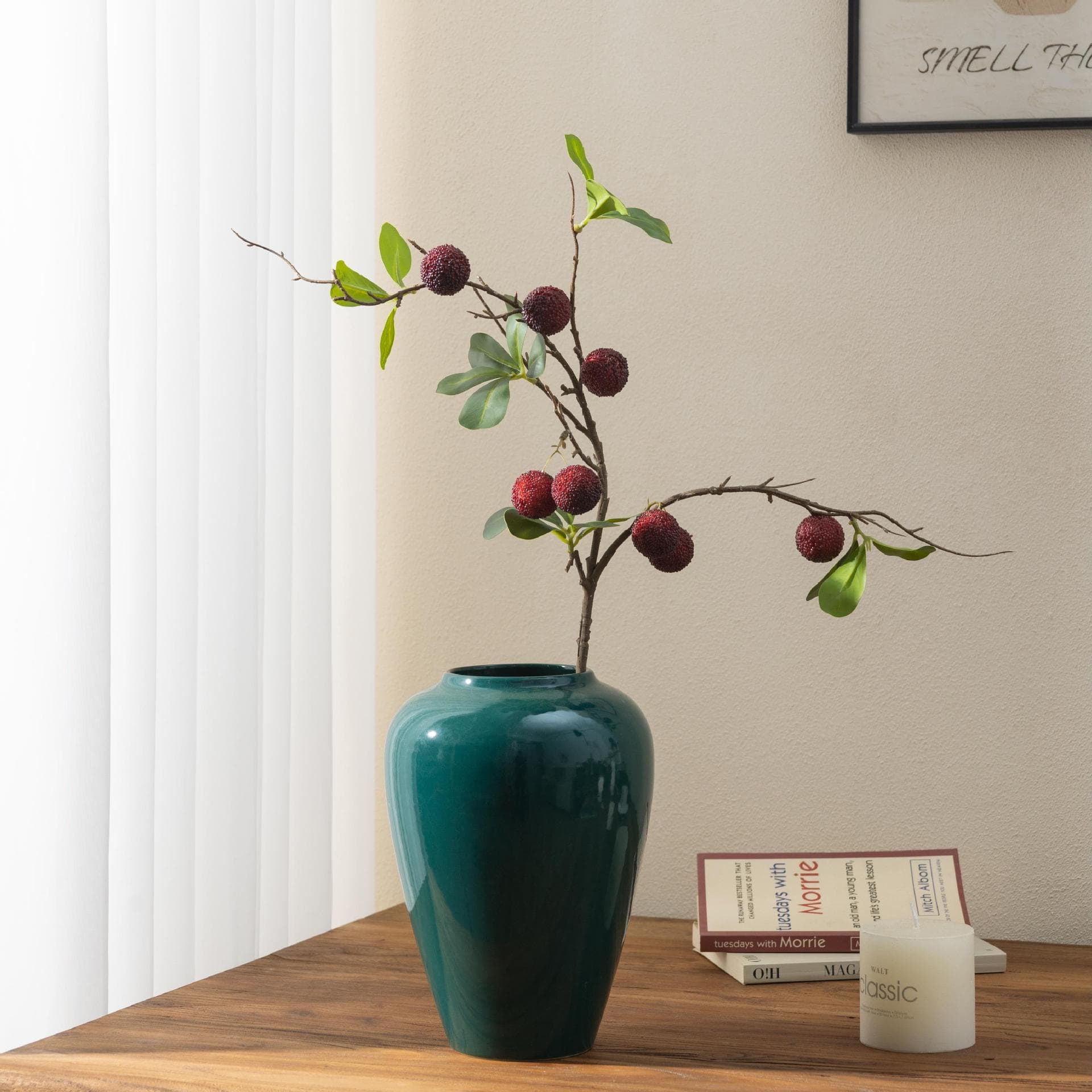 Artificial Waxberry Plant Waxberry Branches Waxberry Fruit Green Plant Micro Landscape Scene Decoration Home Floral Arrangement