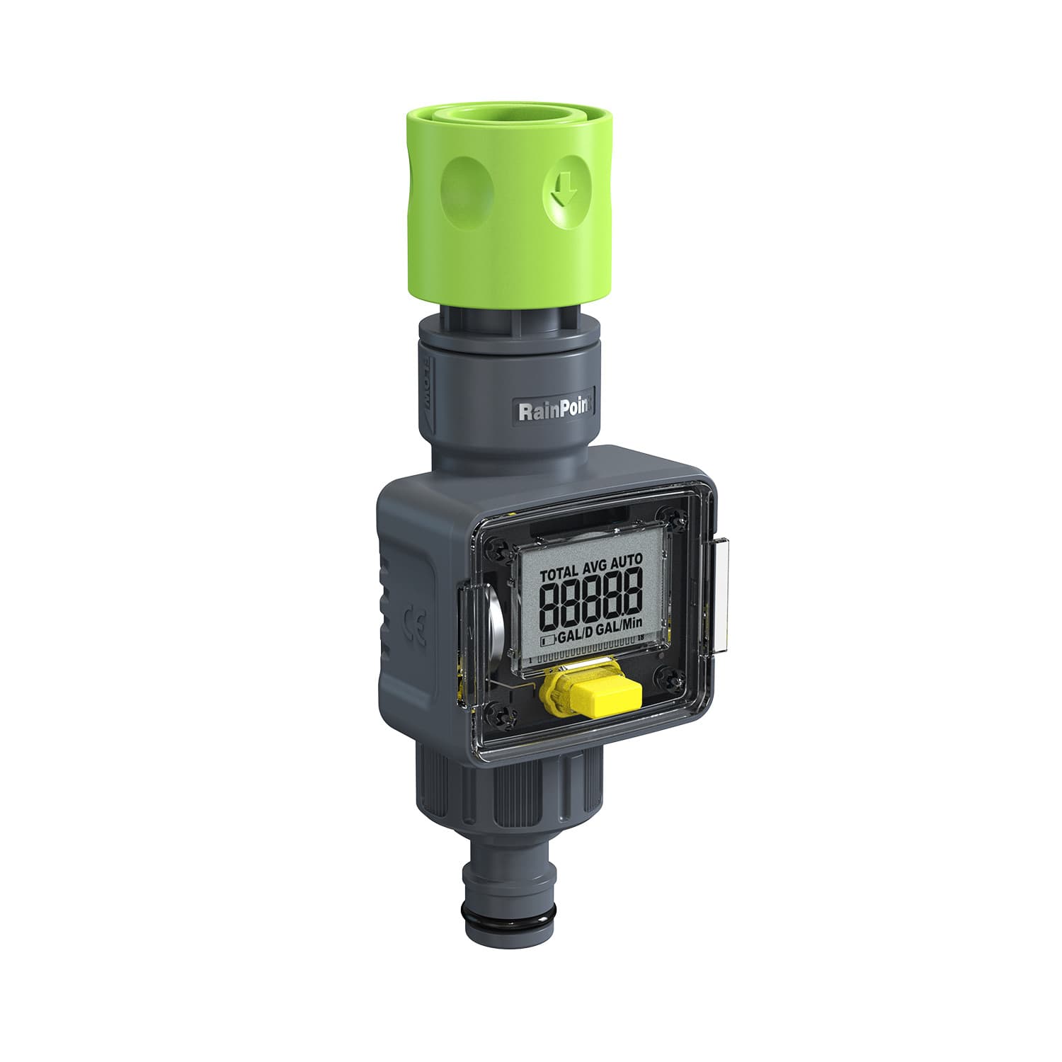 Rainpoint Digital Display Water Flow Meter Garden Watering Water Flow Monitoring Function Simple Real-Time Monitoring