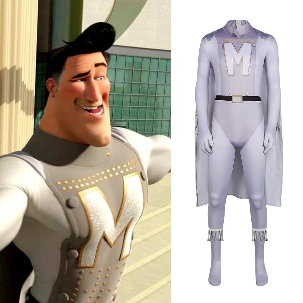Megamind super villain cos suit Tate's enemy Superman city superman cosplay costume