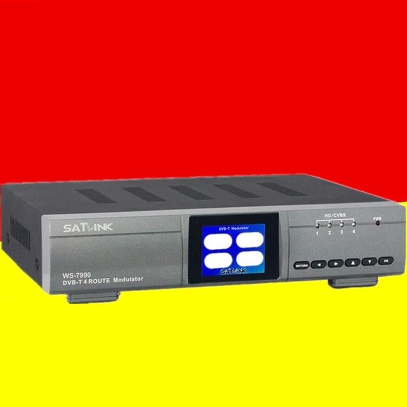 SATLINK WS-7990 Four 4-Channel HD DVB-T Modulator COFDM WS-6990 Combined TV Branch