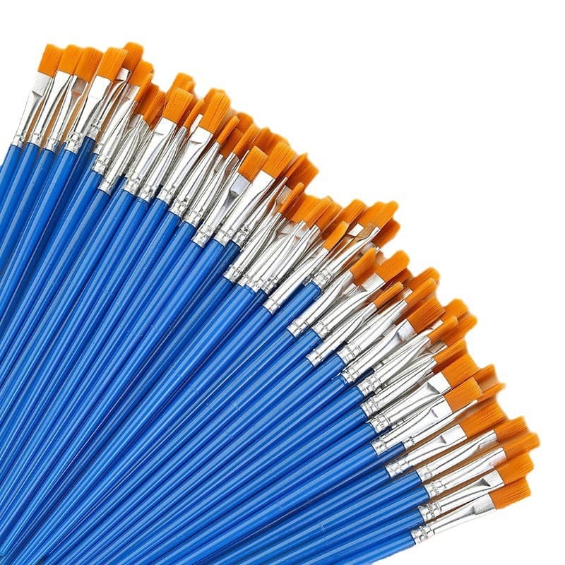 Factory Wholesale Kids Nylon Bristle Paint by Numbers Brush Plaster Doll Coloring Nylon Liner Brush Set with Hooks