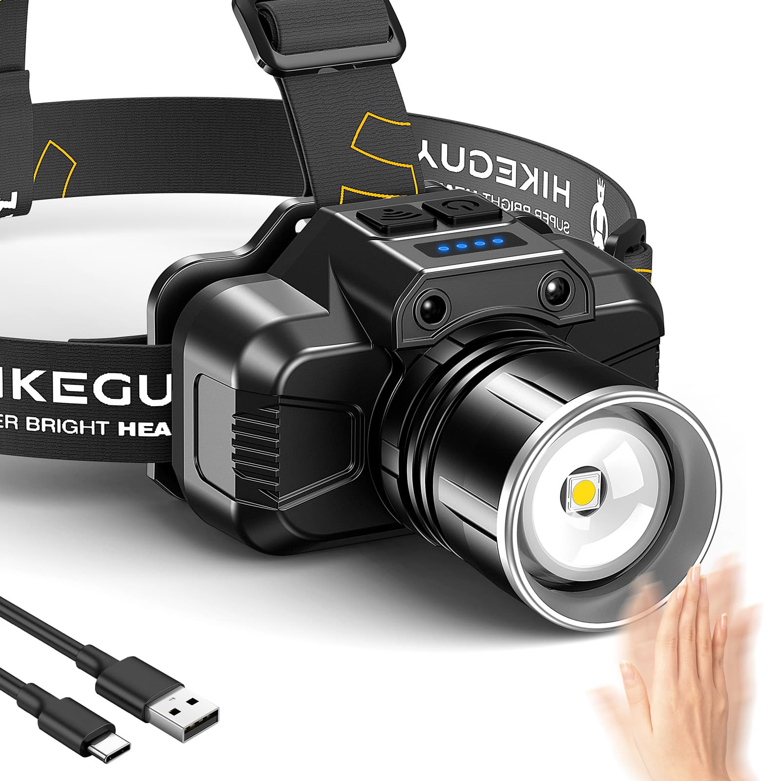 High-Power Rechargeable Bright Compact Headlamp