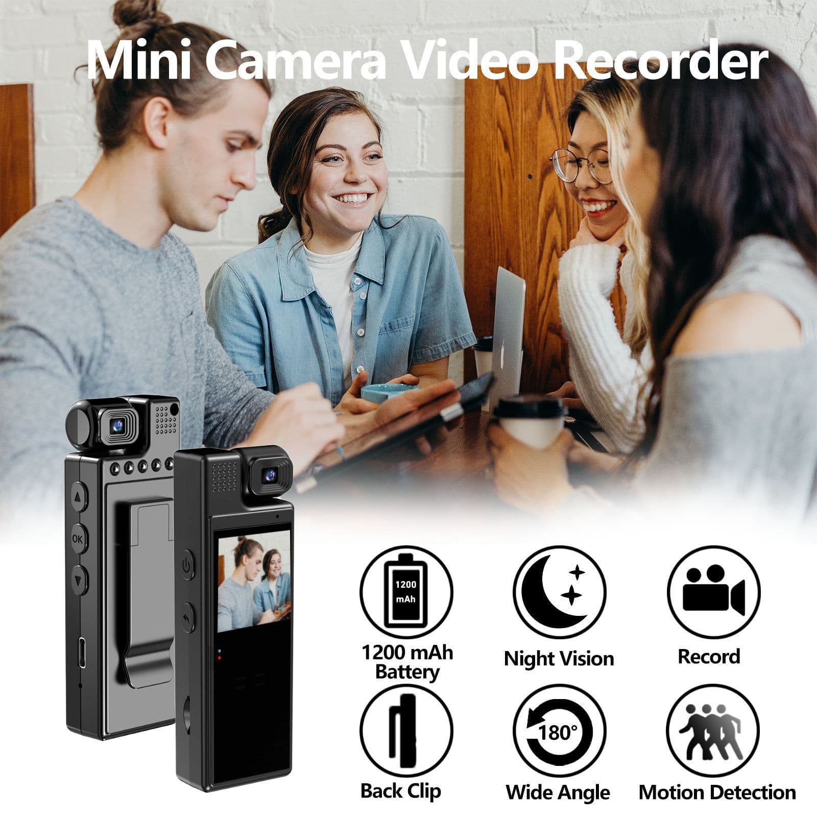 Cross-border WiFi Pocket Recorder L9 Meeting Video Recording 1080P HD 5-Light Night Vision Infrared