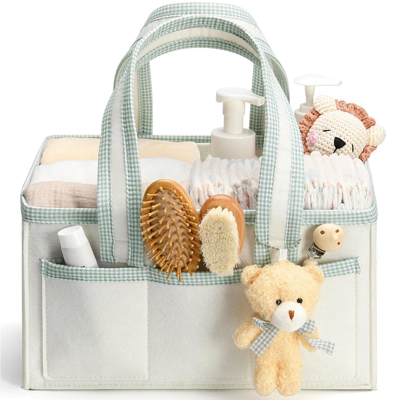 Cross-border Felt Diaper Bag Large Capacity Storage Bag Mommy Bag Car Bag Portable Foldable Handbag Diaper Bag
