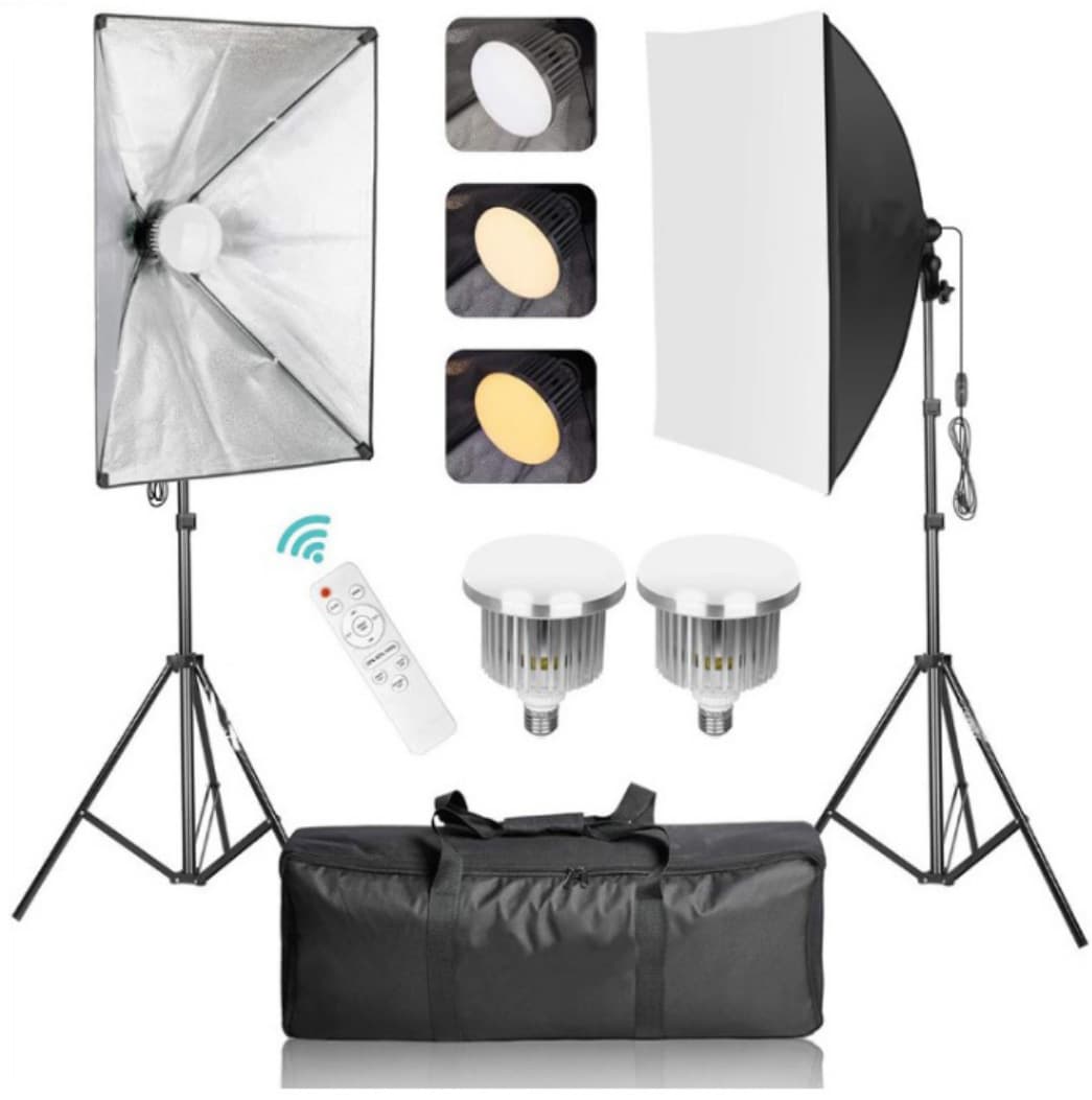 LED photography light soft box video live broadcast fill light mushroom lamp 85W photography bulb dimming 110-240V