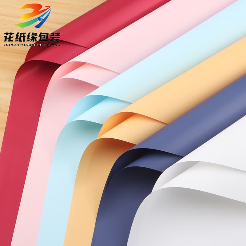 Solid Color Waterproof Flower Wrapping Paper Material for Valentine's Day Floral Shop Supplies, Ouyang Paper Ink Print