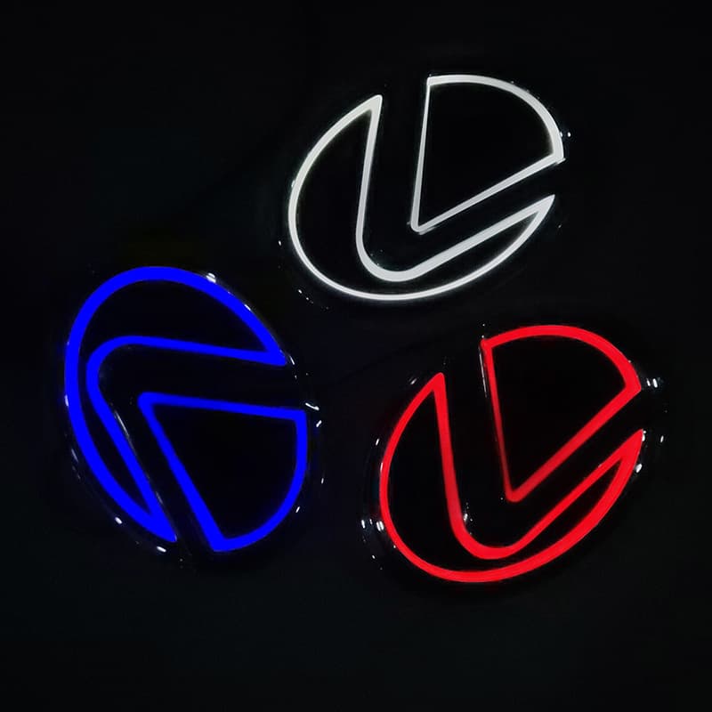 5D Emblem Light for Lexus Car Emblem Cold Light Glowing LEXUS LED Emblem Light