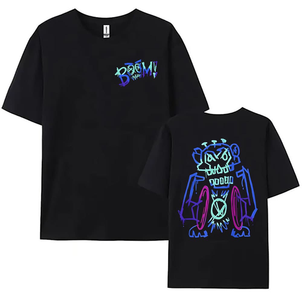 Jinx  Arcane Monkey Boom Printing T-shirt Short Sleeve Cotto
