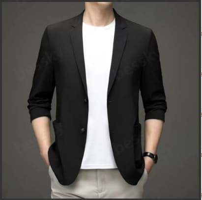 New 2025 Summer Fashion Urban Casual Blazer Regular Long Sleeve Notch Lapel Casual Suit Jacket Trendy