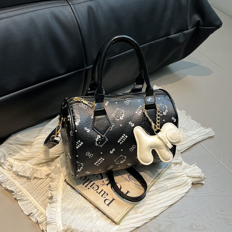 New Pillow Bag 2025 Cute Girl Handbag Small Bag Cartoon Print Chanel Style Shoulder Bag