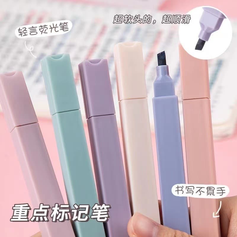 Morandi marker macaron pen student durable marker set highlighter ins high-value set