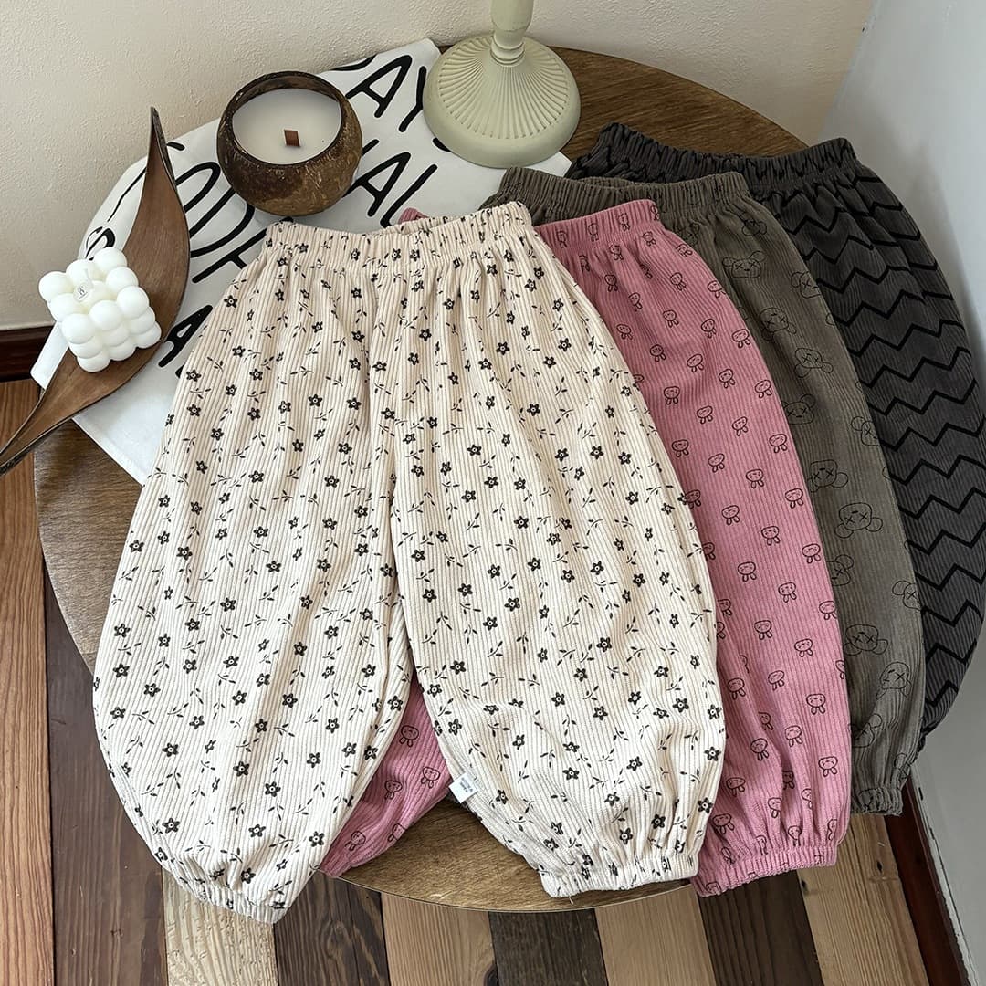 2026 Spring/Autumn New Children's Corduroy Sweatpants, Casual Harem Pants for Boys and Girls, Wholesale