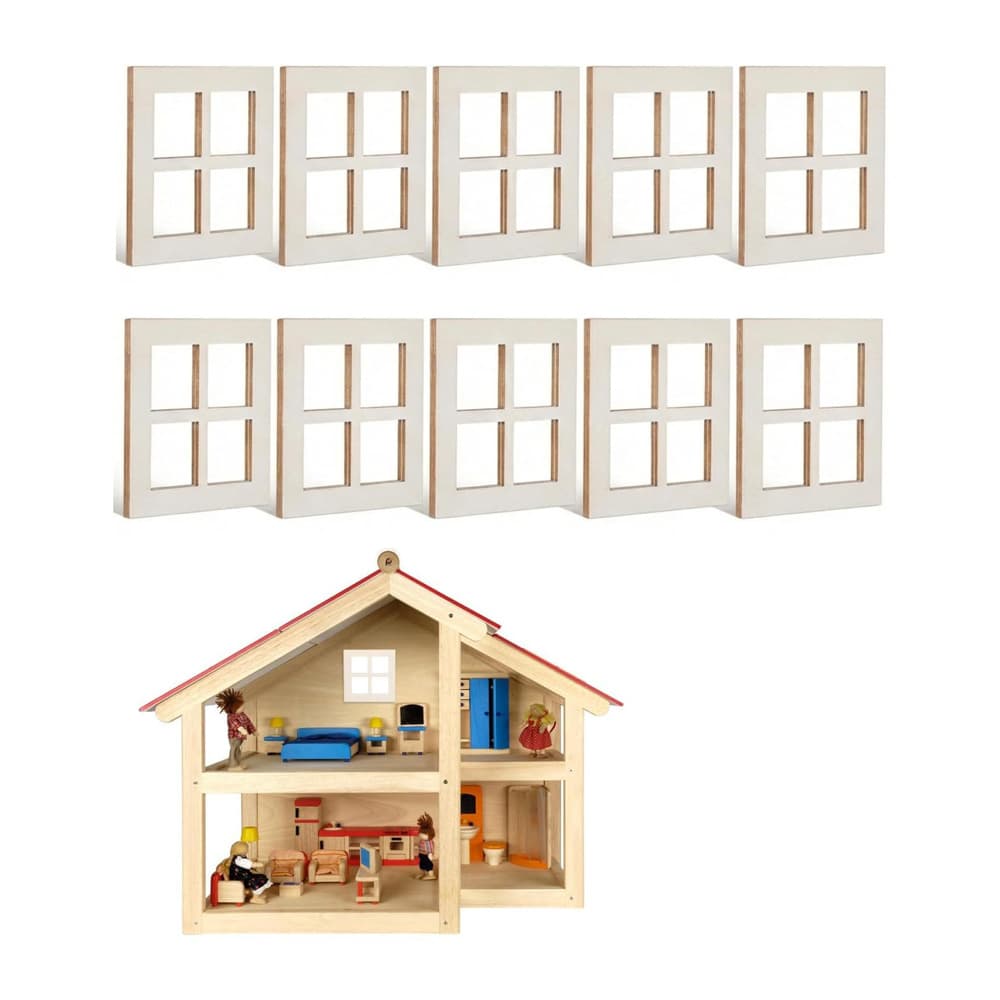 Wooden Mini Furniture Model Wooden Four-Grid Dollhouse Furniture Accessories DIY Children's Toy Home Decoration