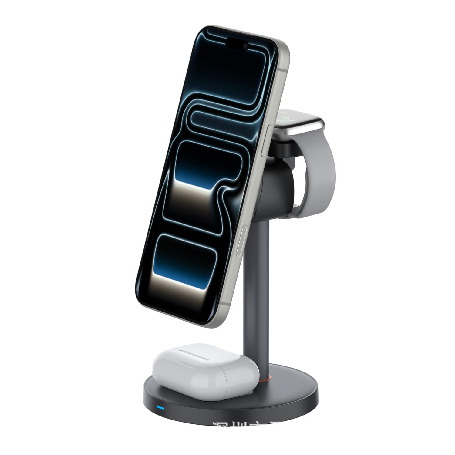 New Magnetic 5-in-1 Wireless Charger for iPhone, Earphones, Watch, Clock Night Light Wireless Charging