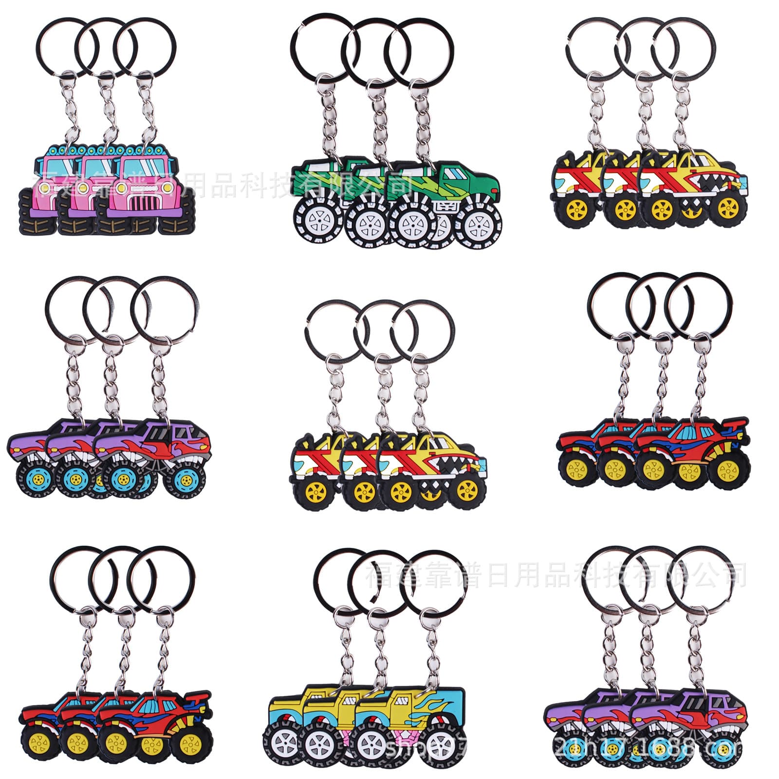 PVC Colorful Racing Car Keychain Party Decoration Keychain Pendant Wholesale for Car Keychain Traffic