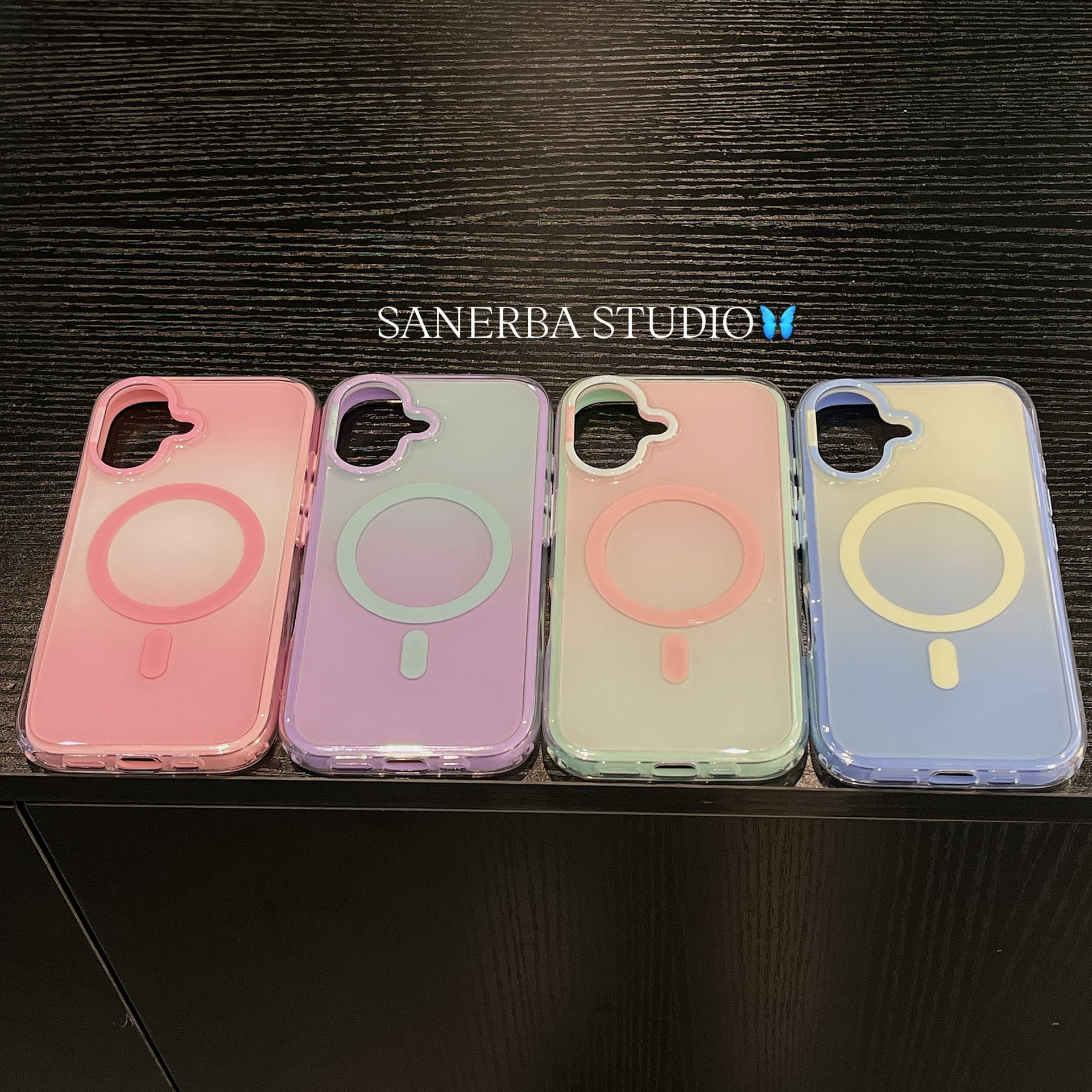 Gradient Magnetic Two-in-One Apple 17 Pro Max Phone Case with Strong Magnetic All-Inclusive Protection for 14 Pro / 16 Gradient Protective Case 15